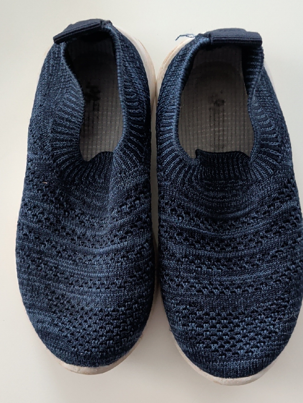 Slip-On Knit Casual Sneakers - Navy